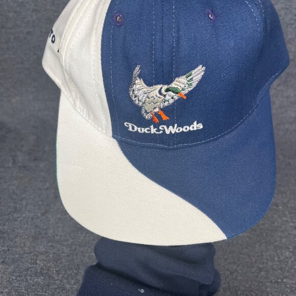 Cali-Fame Blue White Duck Woods Pro AM Adjustable Hat Cap Made in USA - Picture 2 of 11